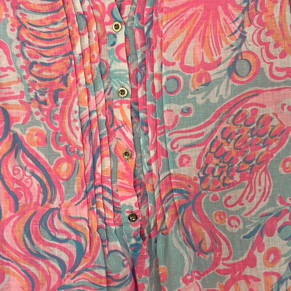 Lilly Pulitzer pink pout sleeveless linen dress - Picture 3 of 5